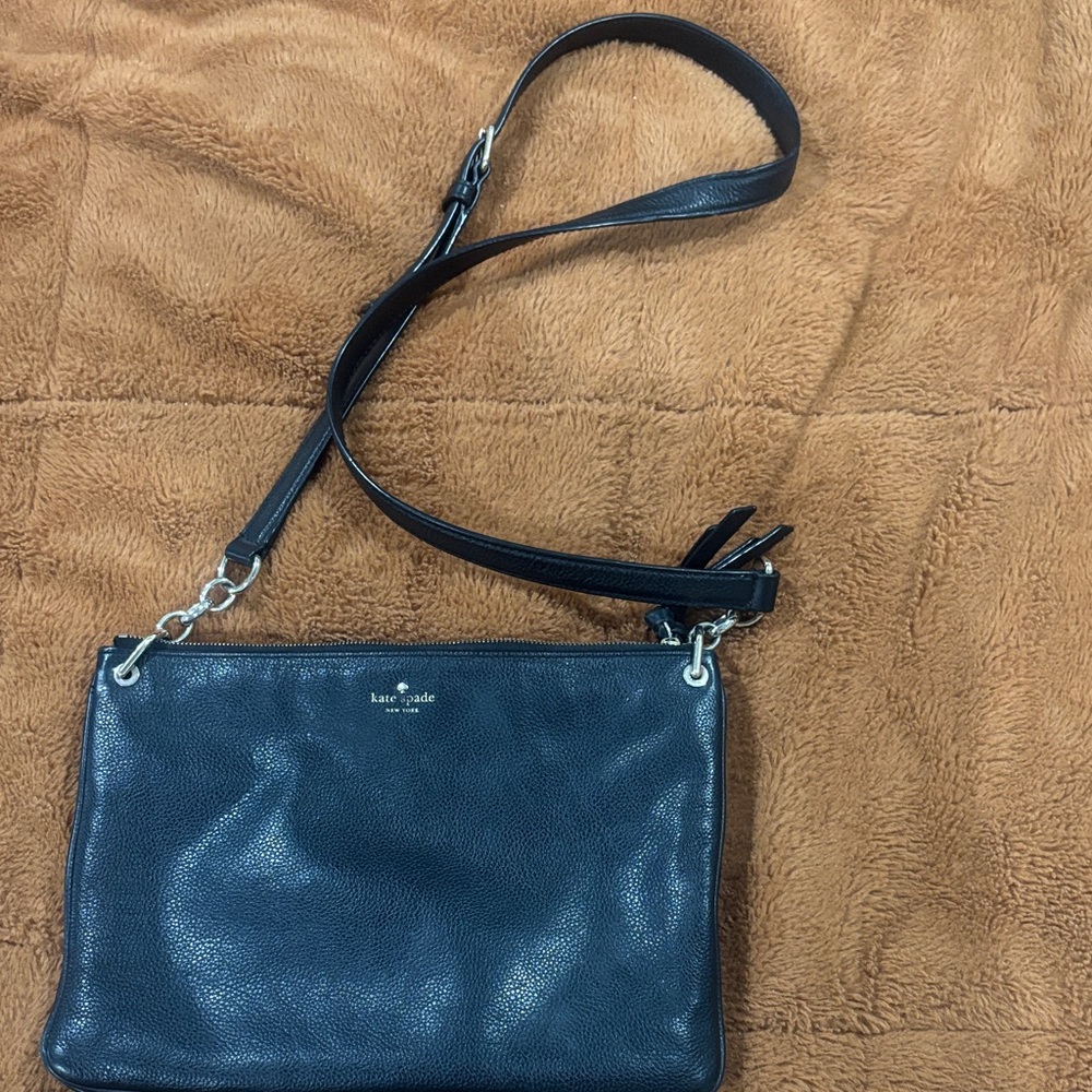 kate spade Black Pebbled Leather Crossbody Bag